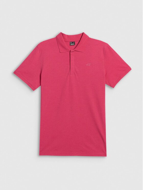 4F 4F Polo 4FRSS26TPTSM0899-55M Różowy Regular Fit