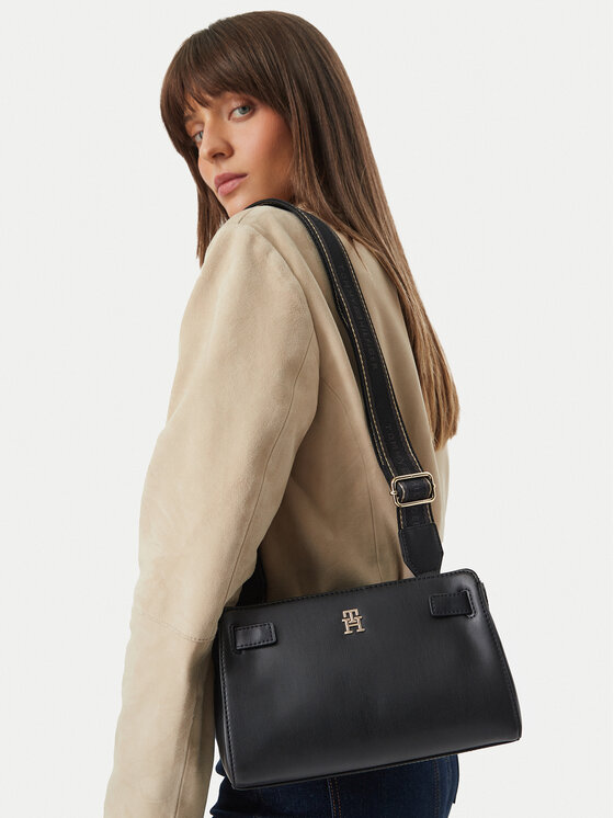 Tommy Hilfiger Ročna torba Th Joy Crossover AW0AW19065 Črna