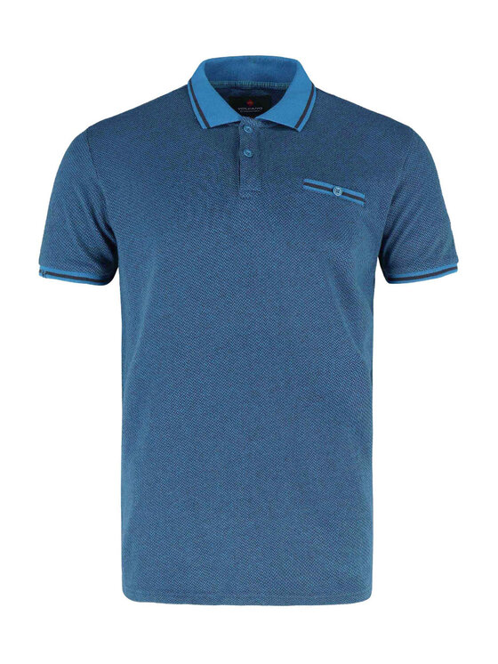 Volcano Volcano Polo T-WERTO Niebieski Regular Fit