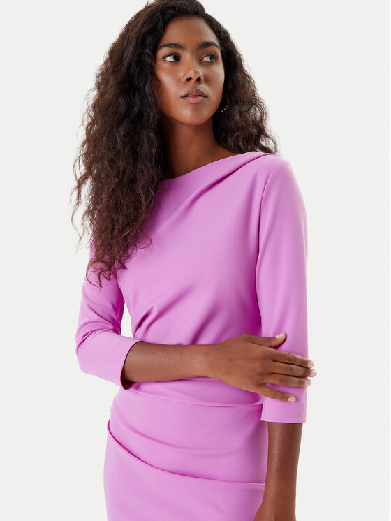 Rinascimento Rinascimento Kokteilinė suknelė CFC0126154003 Rožinė Slim Fit