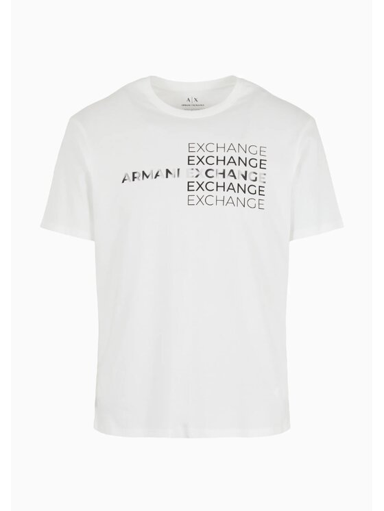 Armani Exchange Armani Exchange Tričko 3DZTAC ZJ9TZ Biela Regular Fit