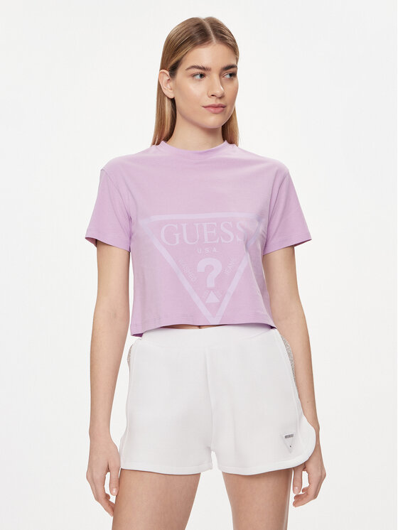Guess Guess Póló Adele V2YI06 K8HM0 Lila Regular Fit