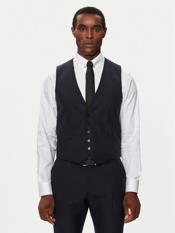 KARL LAGERFELD KARL LAGERFELD Obleka 115244 544008 Mornarsko modra Slim Fit