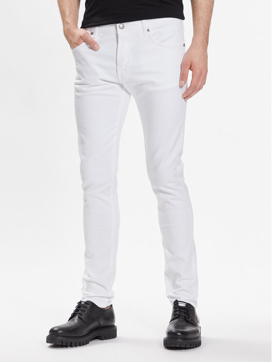 John Richmond Džinsai RMP23078JE Balta Straight Fit