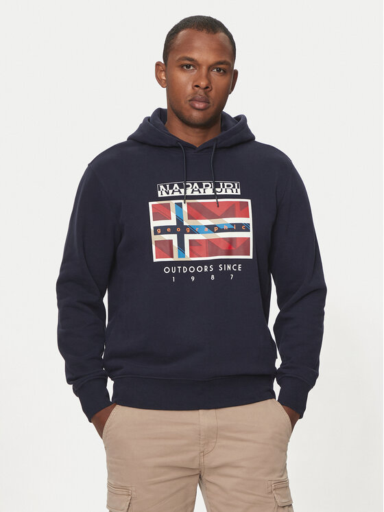 Napapijri Mikina B-Dorees NP0A4IBD Tmavomodrá Relaxed Fit