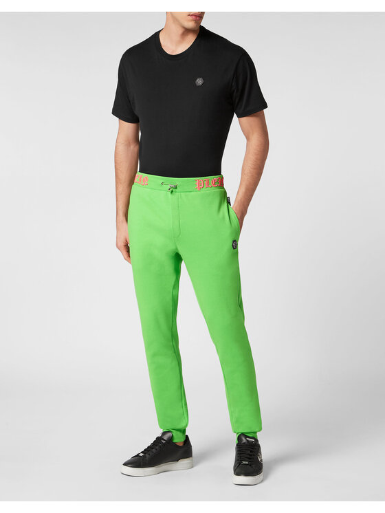 PHILIPP PLEIN PHILIPP PLEIN Spodnie dresowe 217 Zielony Jogger Fit