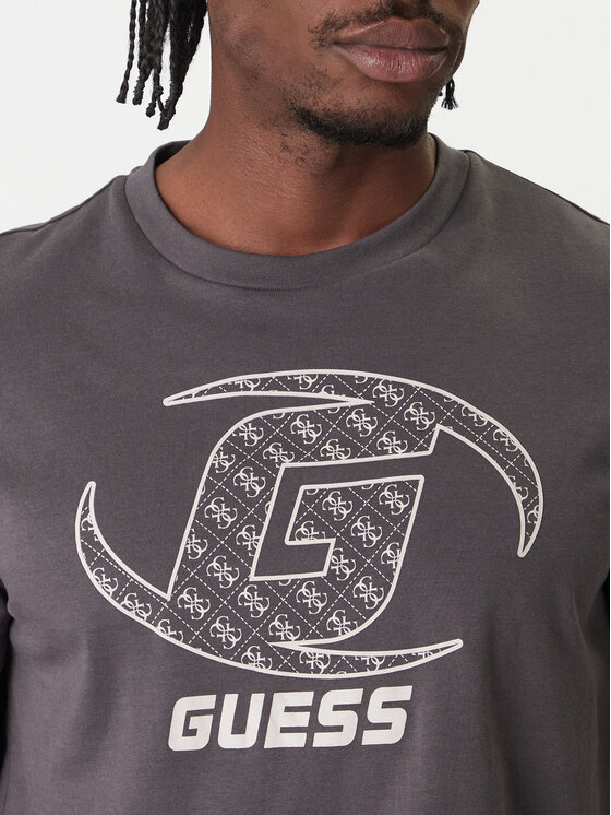 Guess Guess Tricou Z6RI06 I3Z14 Gri Regular Fit