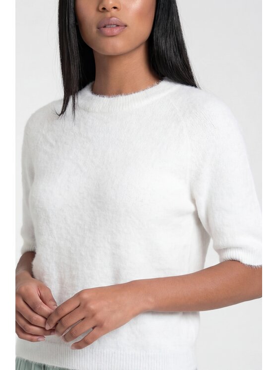 FIGL FIGL Svetr M1320 Bílá Regular Fit