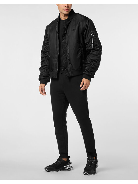 Plein Sport Plein Sport Kurtka bomber 24019 Czarny Regular Fit