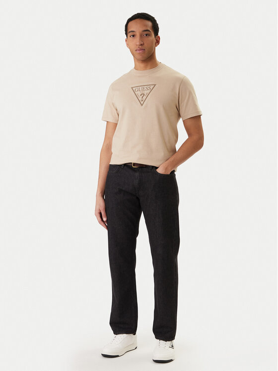 Guess Guess T-krekls M6RI23 K8FQ4 Bēšs Regular Fit