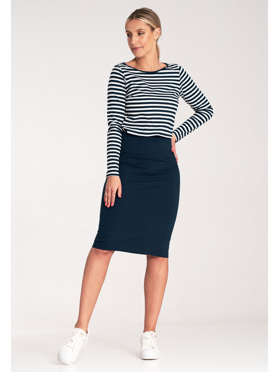 FIGL FIGL Sukienka codzienna M1057 Granatowy Regular Fit