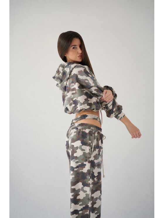 MissDenim MissDenim Tepláková súprava Double Belt Flippy Tracksuit Set Kaki Oversize