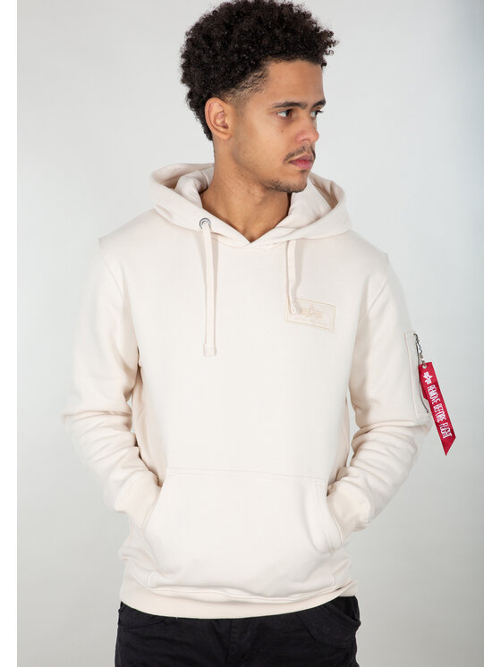 Alpha Industries Alpha Industries Bluza Backprint Hoodie Biały Regular Fit