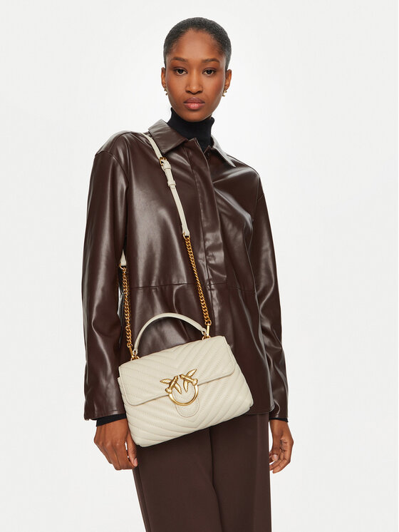 PINKO PINKO Kabelka Love Lady Puff Mini Cl . AI 24-25 PLTT 100044 A0GK Krémová