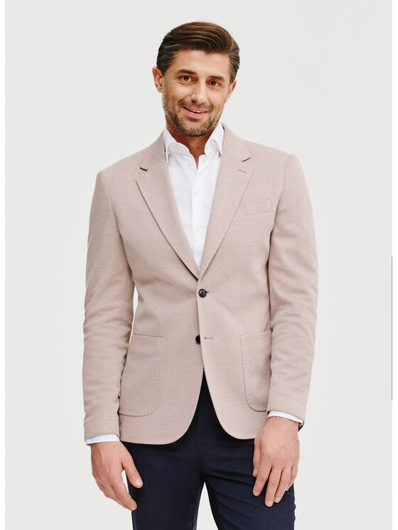 Pako Lorente Pako Lorente Marynarka P25SF-3X-021 Beżowy Slim Fit