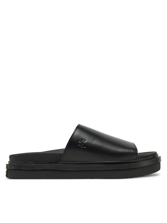 Calvin Klein Jeans Calvin Klein Jeans Şlapi Flat Molded Sandal Slide YW0YW01710 Negru