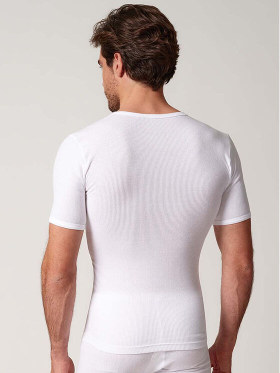 Huber Huber 2-dielna súprava tričiek 112144 Biela Slim Fit