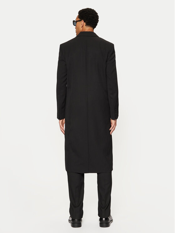 AMI PARIS AMI PARIS Παλτό μεταβατικό HCO319.WV0037 Μαύρο Regular Fit