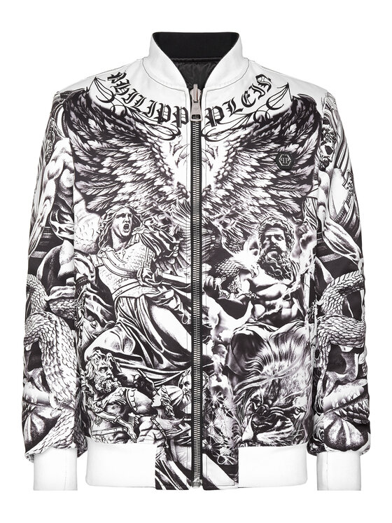 PHILIPP PLEIN PHILIPP PLEIN Vatovaná bunda 3391 Biela Regular Fit