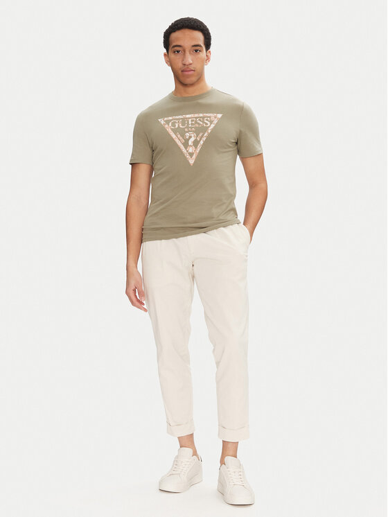 Guess Guess Póló M5GI06 I3Z14 Zöld Regular Fit