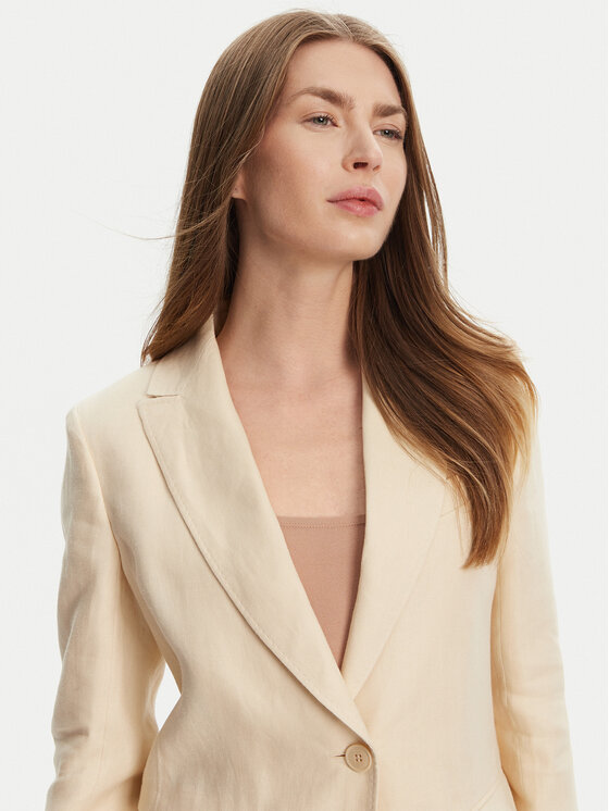 Weekend Max Mara Weekend Max Mara Sakko Nalut 2515041012 Écru Regular Fit