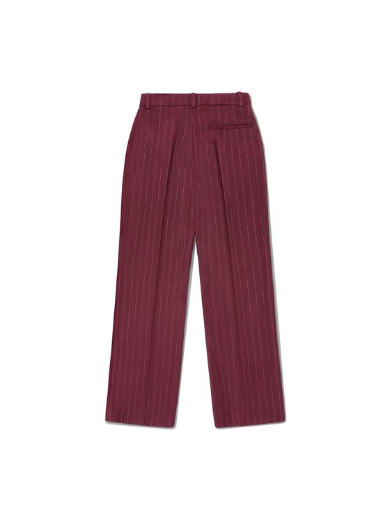 La Mania La Mania Spodnie garniturowe DEVIN Bordowy Classic Fit