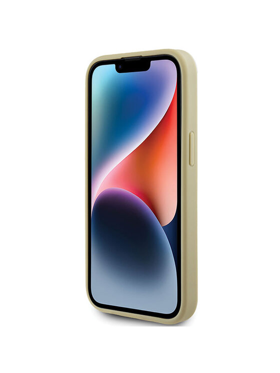 Guess Guess Etui na telefon iPhone 15 Złoty