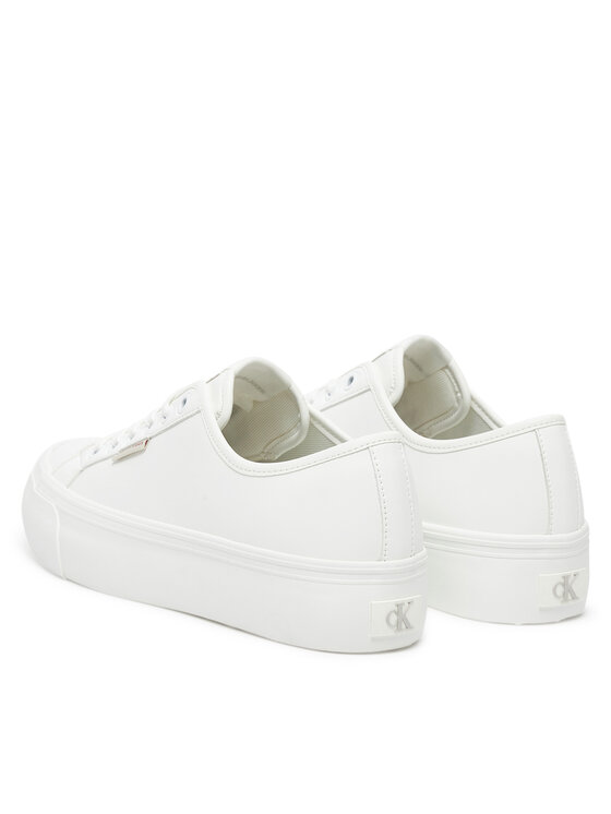 Calvin Klein Jeans Calvin Klein Jeans Sneakersy Vulc Flatform Lth YW0YW01886 Biela