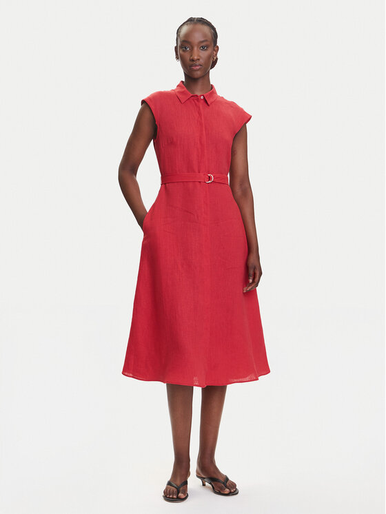 Marella Marella Košilové šaty Rodesia 2515221262 Červená Regular Fit