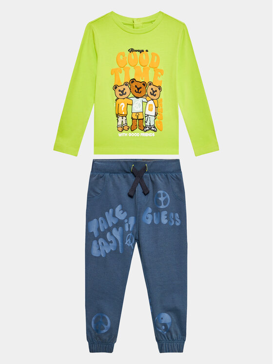 Guess Set bluză și pantalon I3YG03 K6YW0 Colorat Regular Fit