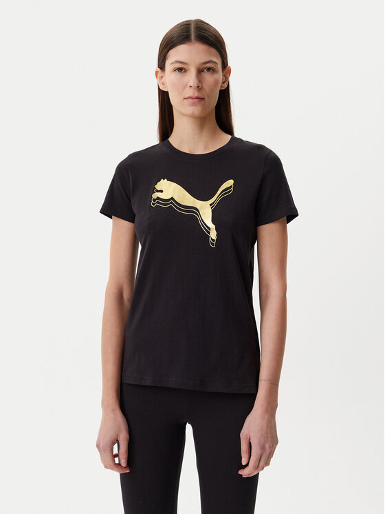 Puma Puma T-Shirt Essentials Metallic 684995 Černá Regular Fit