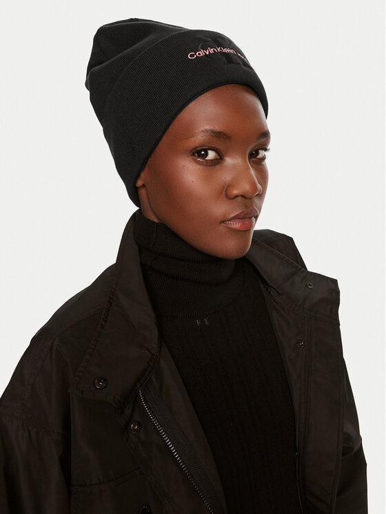 Calvin Klein Calvin Klein Шапка Mono Logo Embro K60K612668 Черен