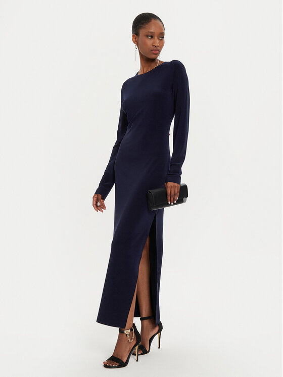 NORMA KAMALI NORMA KAMALI Večerní šaty KK2243PLE33951 Tmavomodrá Slim Fit