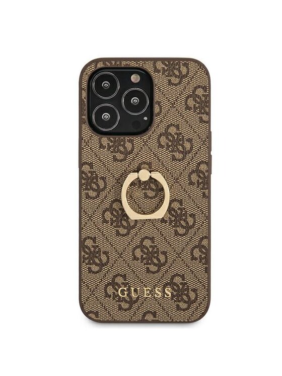 Guess Guess Etui na telefon iPhone 13 Pro Brązowy