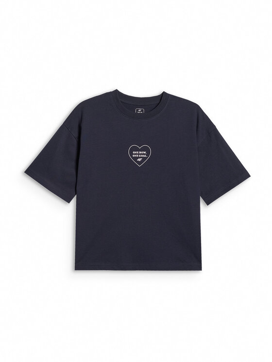4F 4F T-Shirt BOW MOTION Granatowy Loose Fit