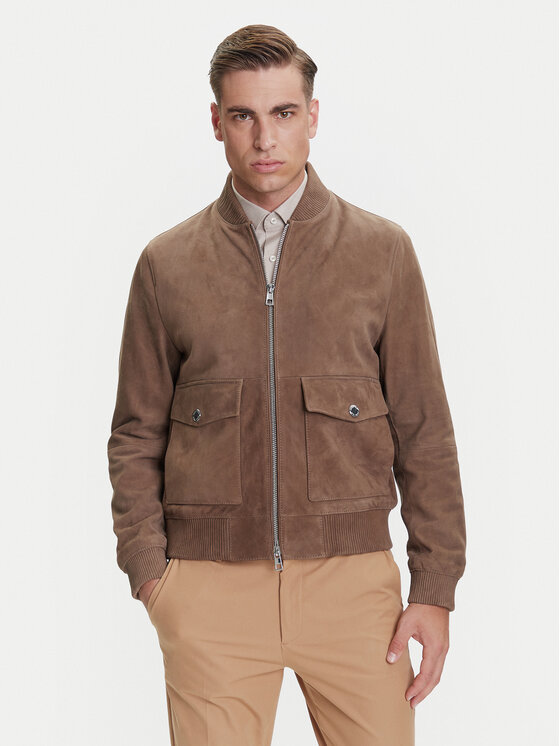 Férfi Bőrkabát Michael Kors, Méret: M, Barna, CT5801E4R4