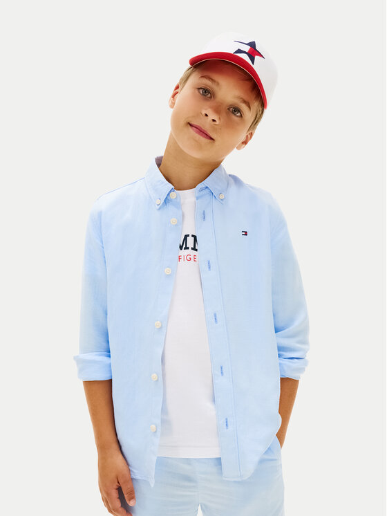 Tommy Hilfiger Tommy Hilfiger Krekls KB0KB09550 Gaiši zila Relaxed Fit