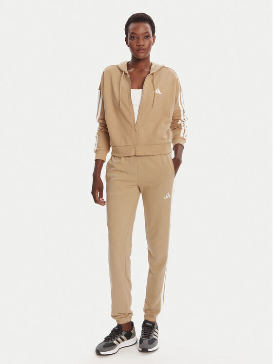 adidas adidas Bluza Essentials 3-Stripes JY3133 Beżowy Regular Fit