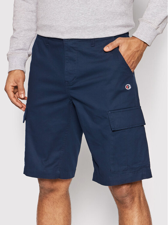 Champion Champion Szorty materiałowe Cargo 216324 Granatowy Custom Fit