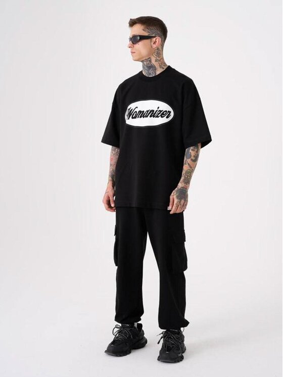 Machinist Machinist T-Shirt Koszulka Z Krótkim Rękawem Męska Czarna Machinist Womanizer S Czarny Regular Fit