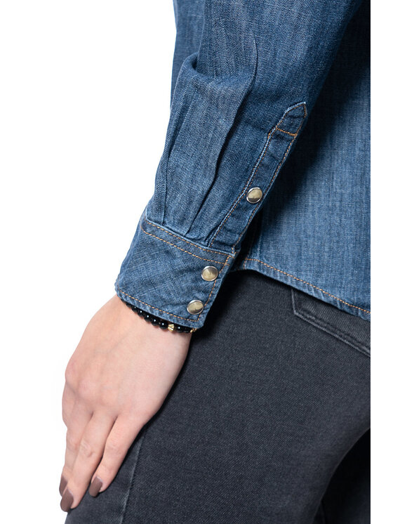 Wrangler Wrangler Koszula LS DENIM SHIRT Niebieski Slim Fit