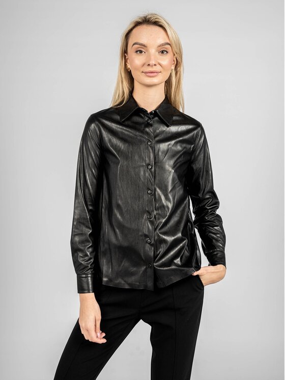 PINKO PINKO Koszula 1G168P Y7CD Czarny Slim Fit