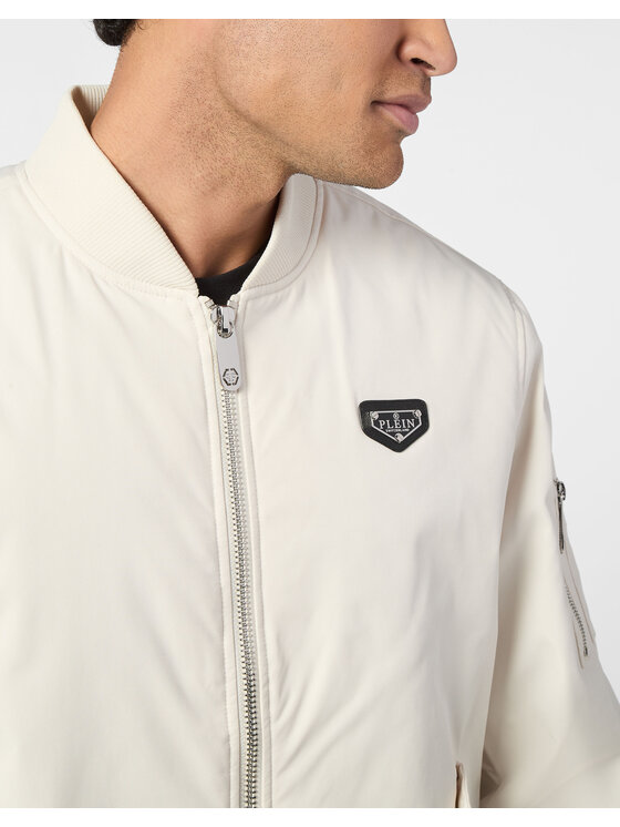 PHILIPP PLEIN PHILIPP PLEIN Kurtka bomber 25601 Beżowy Regular Fit