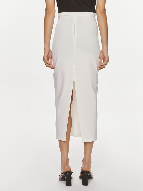 ViCOLO ViCOLO Zīmuļveida svārki TB0030 Écru Slim Fit