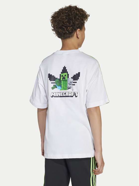 adidas adidas Тишърт Minecraft JW7750 Бял Loose Fit