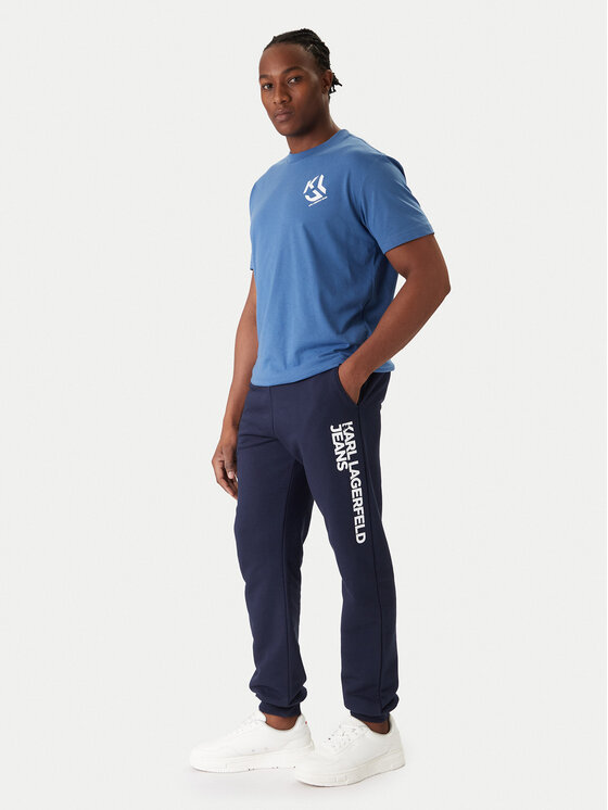 Karl Lagerfeld Jeans Karl Lagerfeld Jeans Sportinės kelnės A1M10001 Tamsiai mėlyna Slim Fit