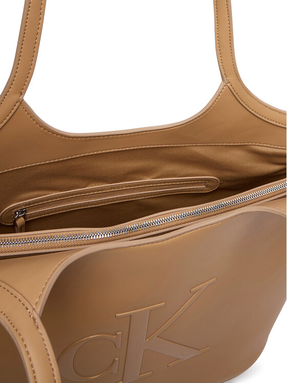 Calvin Klein Calvin Klein Torebka Bold Ck LV04F3562G Beżowy