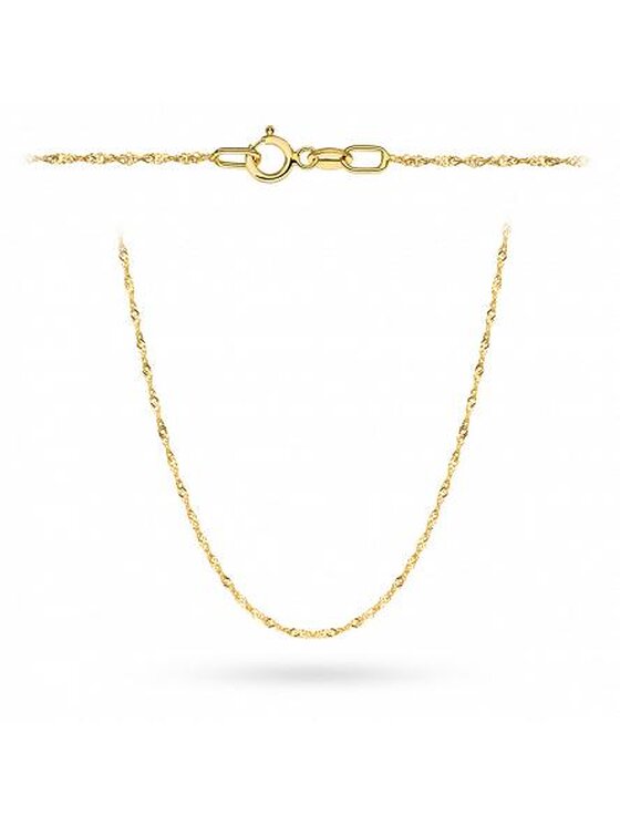 Fugart Fugart Naszyjnik Złoty łańcuszek Singapur 50 cm FUG9534-21639 Złoty
