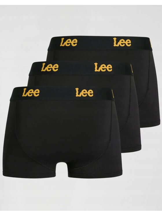 Lee Lee Bokserki Harkins 3 Pack Trunks Cotton Rich Comfort Stretch Czarny