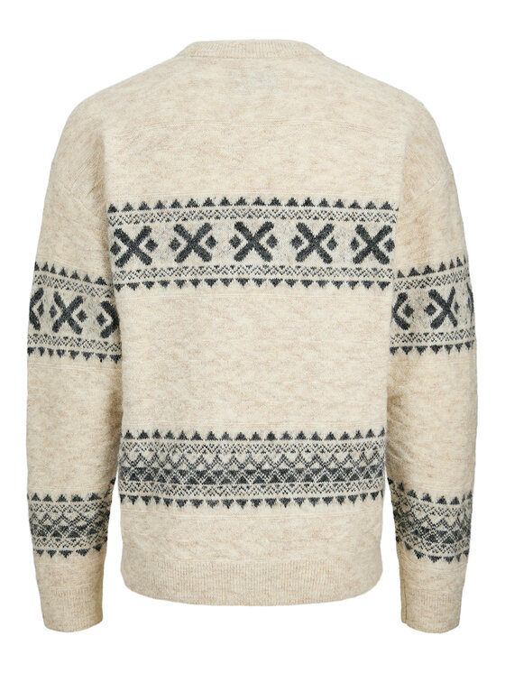Jack & Jones Jack & Jones Sveter Blumax 12286244 Béžová Relaxed Fit